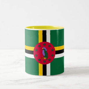 Flagge von Dominica Zweifarbige Tasse