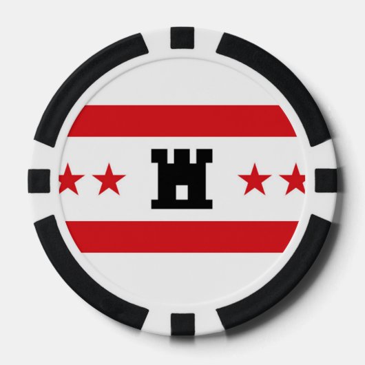 Flagge von Drenthe Pokerchips (Vorderseite)