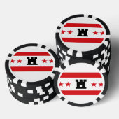 Flagge von Drenthe Pokerchips (Stapel)
