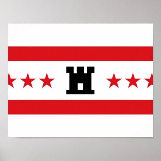 Flagge von Drenthe Poster (Vorne)