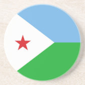 Flagge von Dschibuti Getränkeuntersetzer (Vorne)