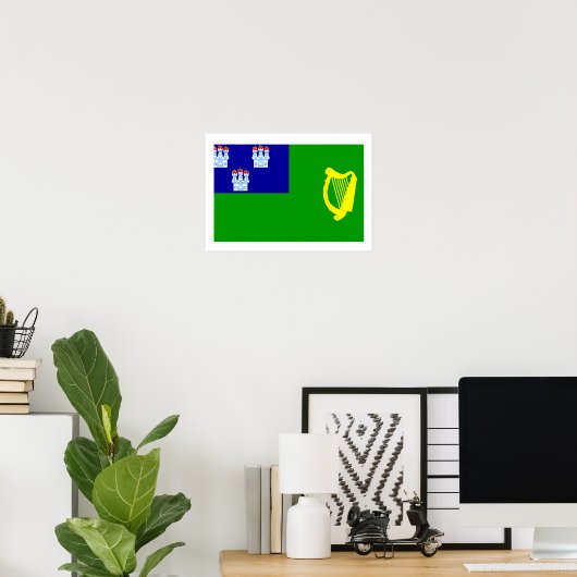 Flagge von Dublin Poster (Heimbüro)