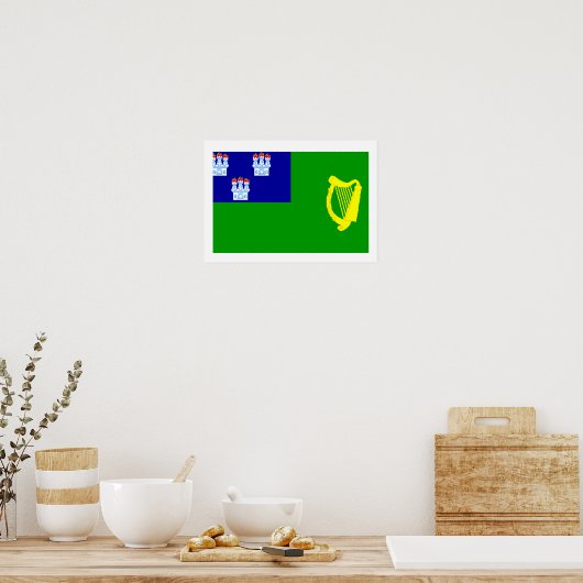 Flagge von Dublin Poster (Küche)