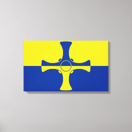Flagge von Durham (Landkreis des Vereinigten König Leinwanddruck