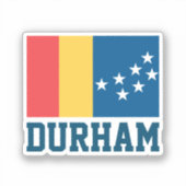 Flagge von Durham, North Carolina Aufkleber (Vorderseite)