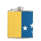 Flagge von Durham, North Carolina Flachmann (Vorderseite)