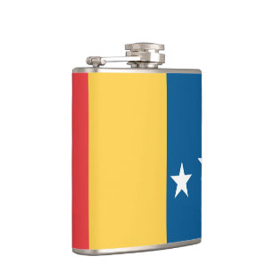 Flagge von Durham, North Carolina Flachmann