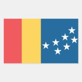 Flagge von Durham, North Carolina Rechteckiger Aufkleber (Vorderseite)