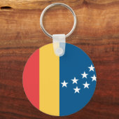 Flagge von Durham, North Carolina Schlüsselanhänger (Vorderseite)