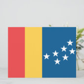 Flagge von Durham (North Carolina, USA) Karte (Stehend Vorderseite)