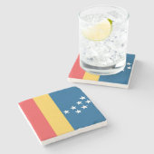 Flagge von Durham (North Carolina, USA) Steinuntersetzer (Seitenansicht)