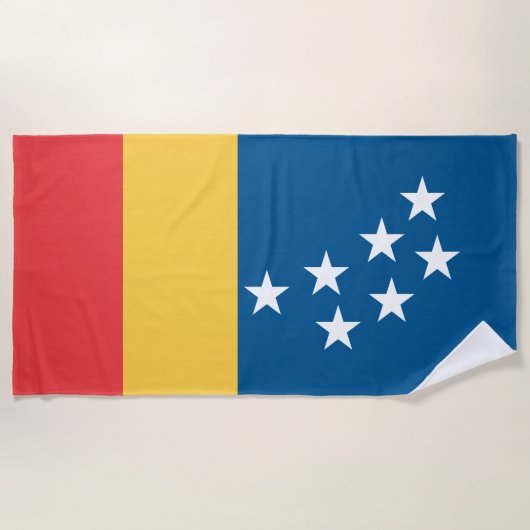 Flagge von Durham (North Carolina, USA) Strandtuch (Vorderseite)