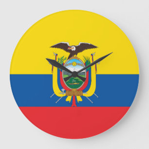 Flagge von Ecuador (Ecuadorianisch) Große Wanduhr