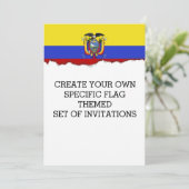 Flagge von Ecuador Einladung (Stehend Vorderseite)