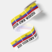 Flagge von Ecuador Satinband (Rückseite)