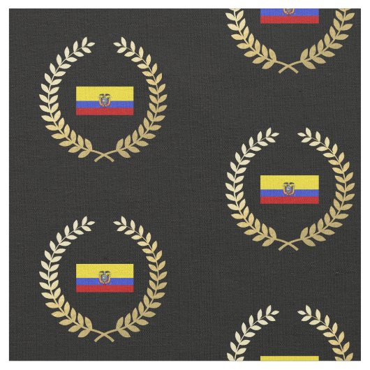 Flagge von Ecuador Stoff (Nahaufnahme)