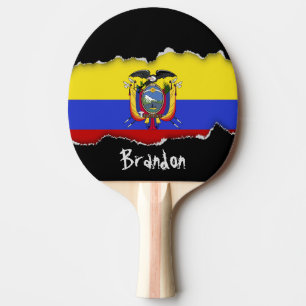 Flagge von Ecuador Tischtennis Schläger