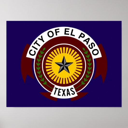 Flagge von El Paso Poster (Vorne)