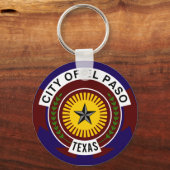 Flagge von El Paso Schlüsselanhänger (Vorderseite)