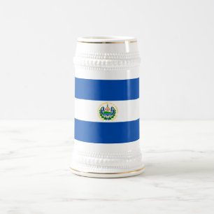 Flagge von El Salvador Bierglas