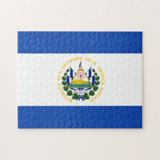 Flagge von El Salvador, nationales Wappen Puzzle
