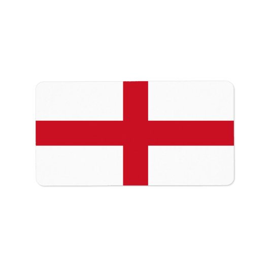 Flagge von England Adressaufkleber (Vorne)