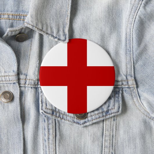 Flagge von England oder St. George Cross Button (Beispiel)