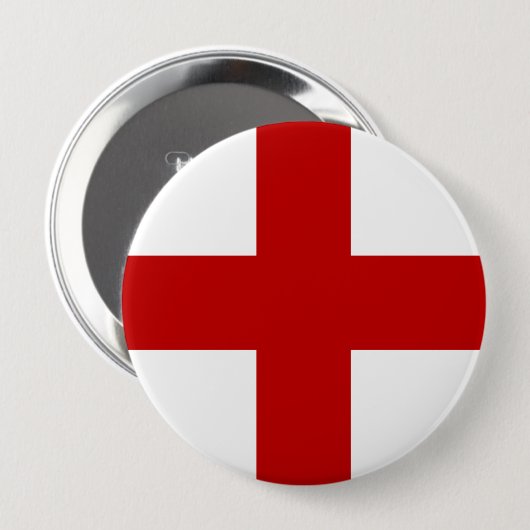 Flagge von England oder St. George Cross Button (Vorne & Hinten)