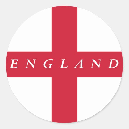 Flagge von England Runder Aufkleber (Vorderseite)