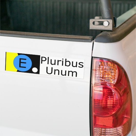 Flagge von Erde - E Pluribus Unum Autoaufkleber (Auf Lkw)
