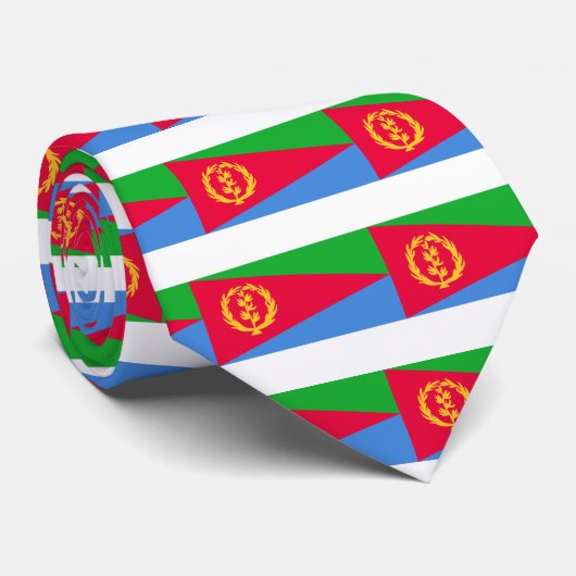 Flagge von Eritrea - የኤርትራሰንደቅዓላማ - علمإريتريا Krawatte (Gerollt)