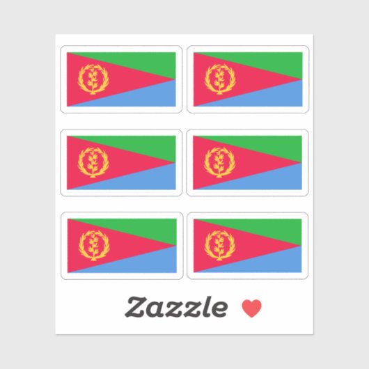 Flagge von Eritrea - Sammelaufkleber Aufkleber (Blatt)