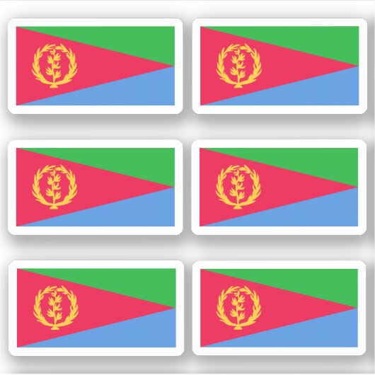 Flagge von Eritrea - Sammelaufkleber Aufkleber (Vorderseite)