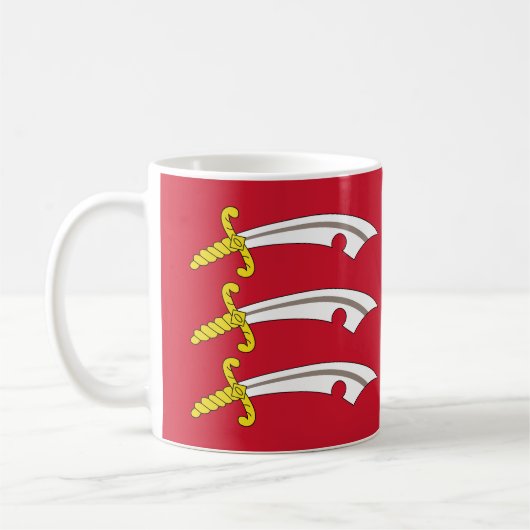 Flagge von Essex Kaffeetasse (Links)