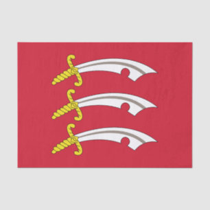 Flagge von Essex (Landkreis des Vereinigten Königr Seidenpapier