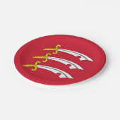 Flagge von Essex Papier Teller (Schrägansicht)