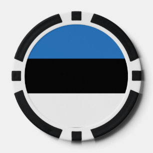 Flagge von Estland Pokerchips