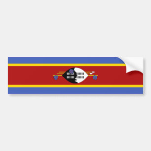 Flagge von Eswatini Autoaufkleber