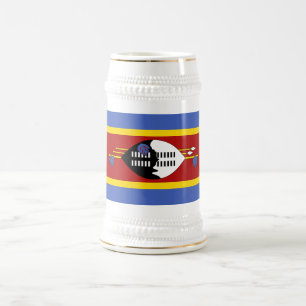 Flagge von Eswatini Bierglas