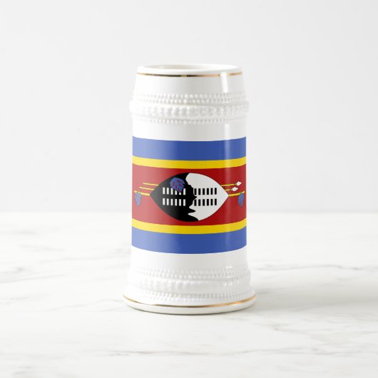 Flagge von Eswatini Bierglas (Mittel)
