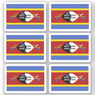 Flagge von Eswatini - ein Sammelaufkleber Aufkleber