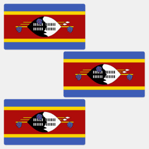 Flagge von Eswatini Etiketten