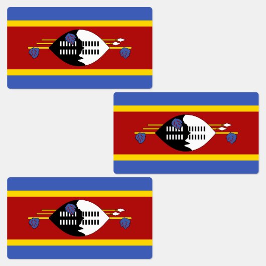 Flagge von Eswatini Etiketten (Gruppe)