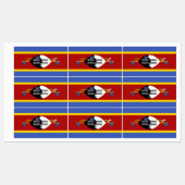 Flagge von Eswatini Etiketten (Blatt)