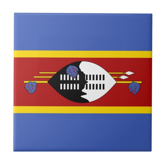 Flagge von Eswatini Fliese (Vorderseite)