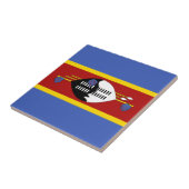 Flagge von Eswatini Fliese (Seite)