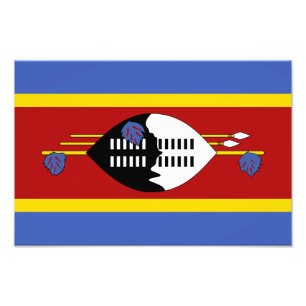 Flagge von Eswatini Fotodruck
