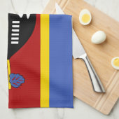 Flagge von Eswatini Geschirrtuch (Viertel Falte)