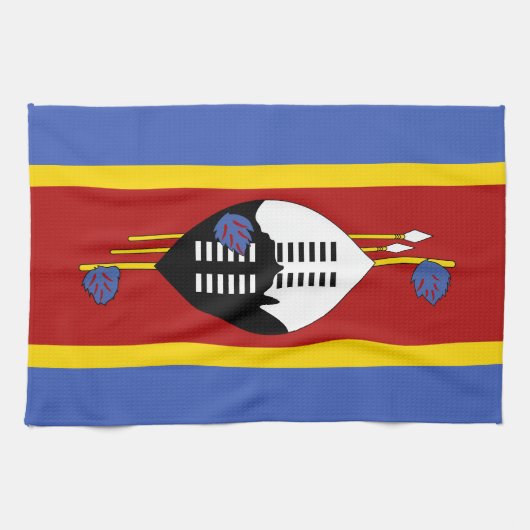 Flagge von Eswatini Geschirrtuch (Horizontal)
