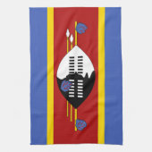 Flagge von Eswatini Geschirrtuch (Vertikal)